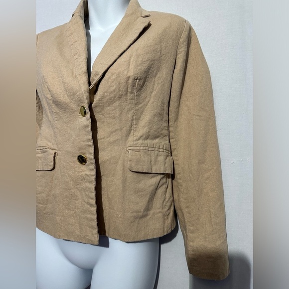 Harve Benard Tan Structured BlazerJacket, Size 2 - Picture 2 of 5